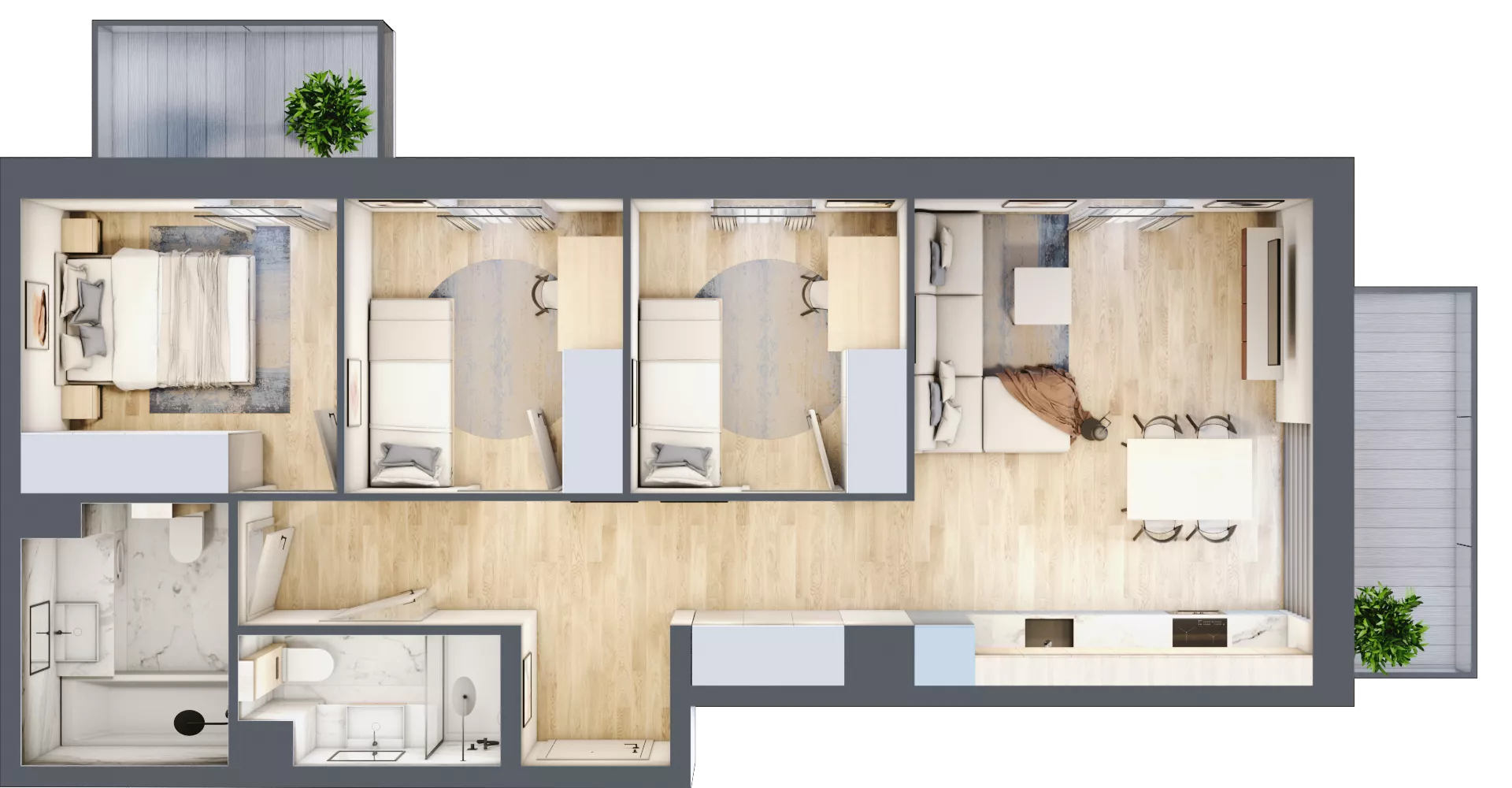 4 pokoje, mieszkanie 64,25 m², piętro 3, oferta nr VIII/92, Nova Viva Garden 8, Warszawa, Białołęka, Brzeziny, ul. Włodkowica 11D