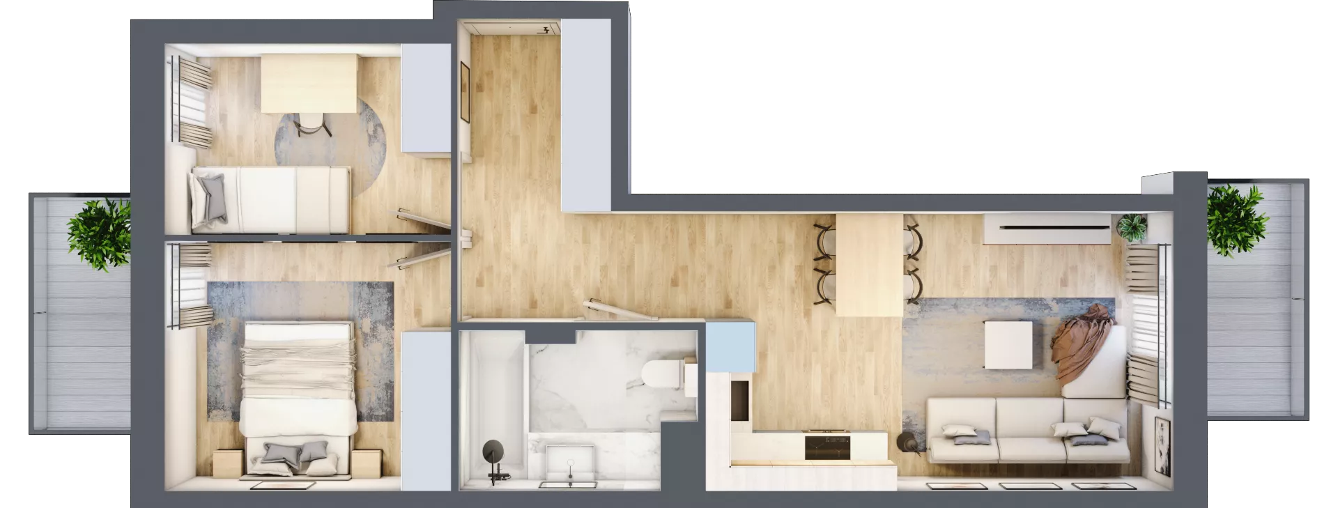 3 pokoje, mieszkanie 50,45 m², piętro 1, oferta nr VIII/48, Nova Viva Garden 8, Warszawa, Białołęka, Brzeziny, ul. Włodkowica 11D