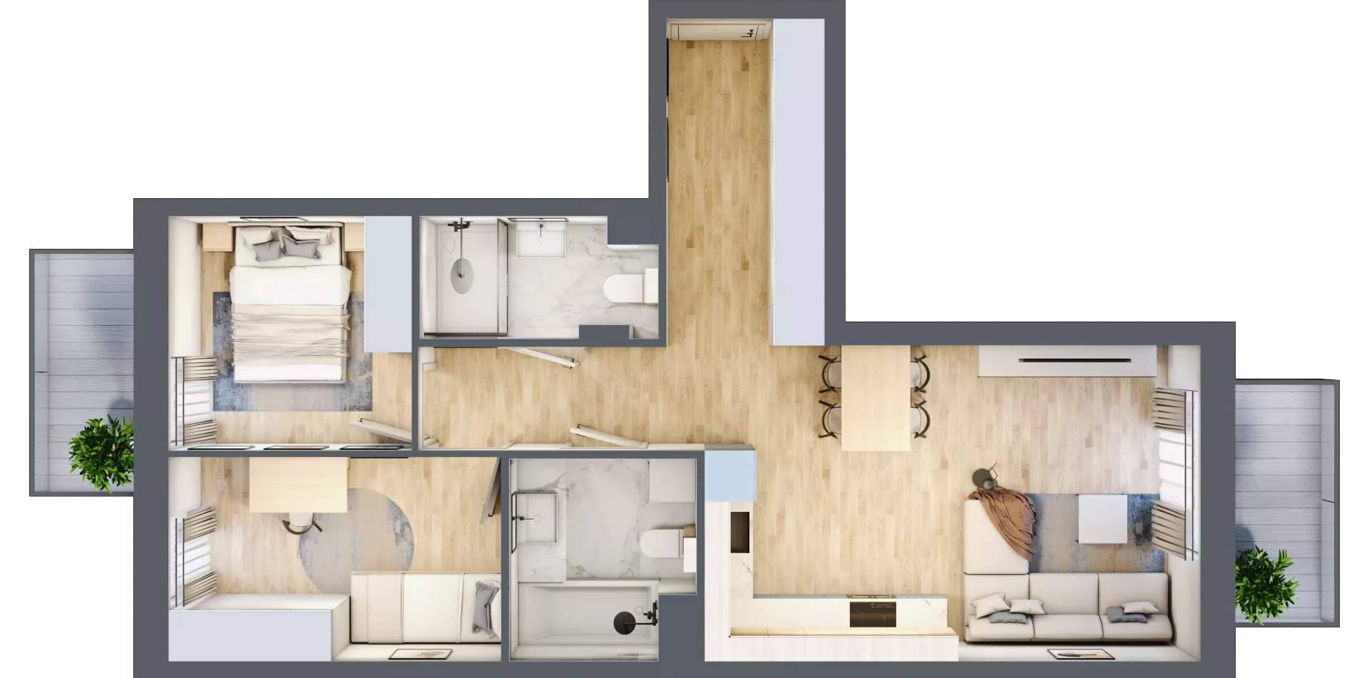 3 pokoje, mieszkanie 58,71 m², piętro 2, oferta nr VIII/81, Nova Viva Garden 8, Warszawa, Białołęka, Brzeziny, ul. Włodkowica 11D