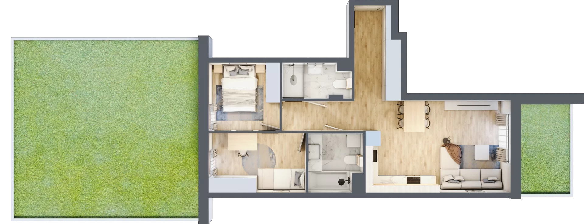 3 pokoje, mieszkanie 58,17 m², parter, oferta nr VIII/61, Nova Viva Garden 8, Warszawa, Białołęka, Brzeziny, ul. Włodkowica 11D