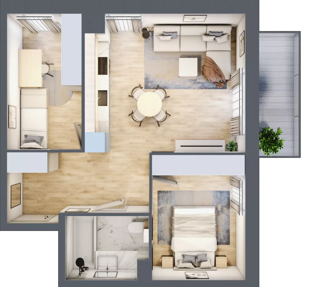 3 pokoje, mieszkanie 51,23 m², piętro 3, oferta nr VIII/30, Nova Viva Garden 8, Warszawa, Białołęka, Brzeziny, ul. Włodkowica 11D
