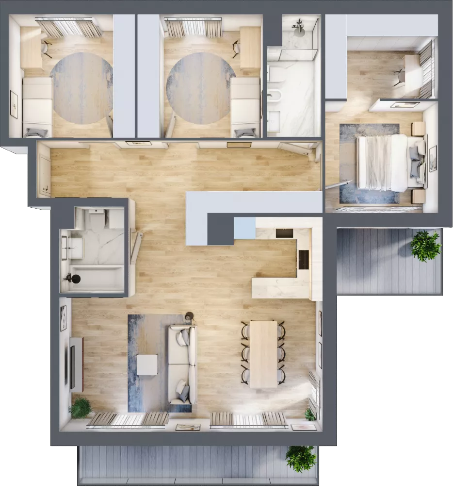 4 pokoje, mieszkanie 103,99 m², piętro 1, oferta nr VII/90, Metro Art 7, Warszawa, Praga Południe, Kamionek, ul. Chodakowska 36