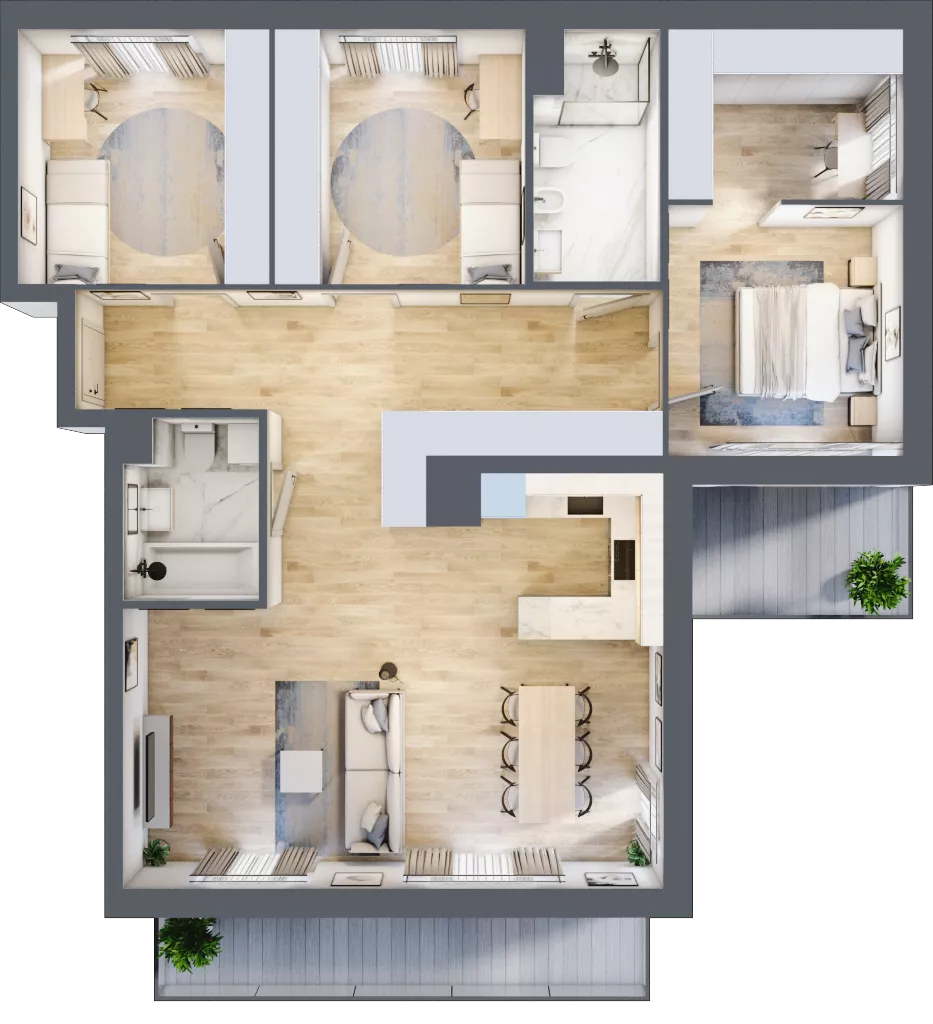 4 pokoje, mieszkanie 104,44 m², piętro 3, oferta nr VII/9, Metro Art 7, Warszawa, Praga Południe, Kamionek, ul. Chodakowska 36