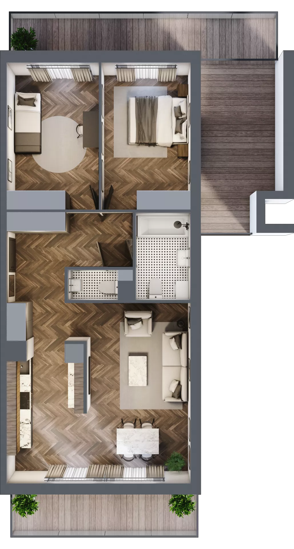 3 pokoje, mieszkanie 74,59 m², piętro 6, oferta nr C7.02, Nad Odrą, Szczecin, Śródmieście, Łasztownia, ul. Celna 4