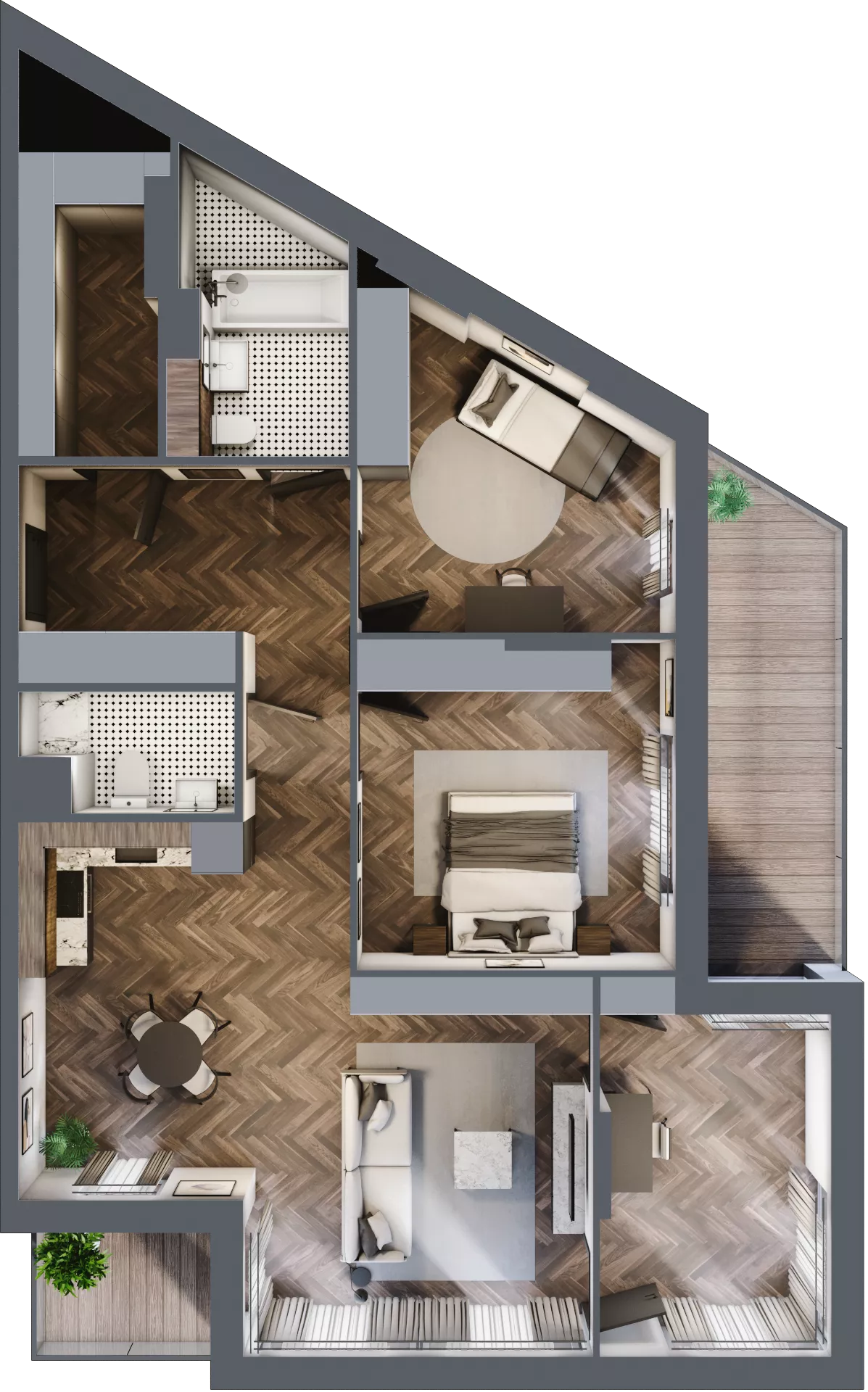 4 pokoje, mieszkanie 94,75 m², piętro 2, oferta nr G3.01, Nad Odrą, Szczecin, Śródmieście, Łasztownia, ul. Celna 4