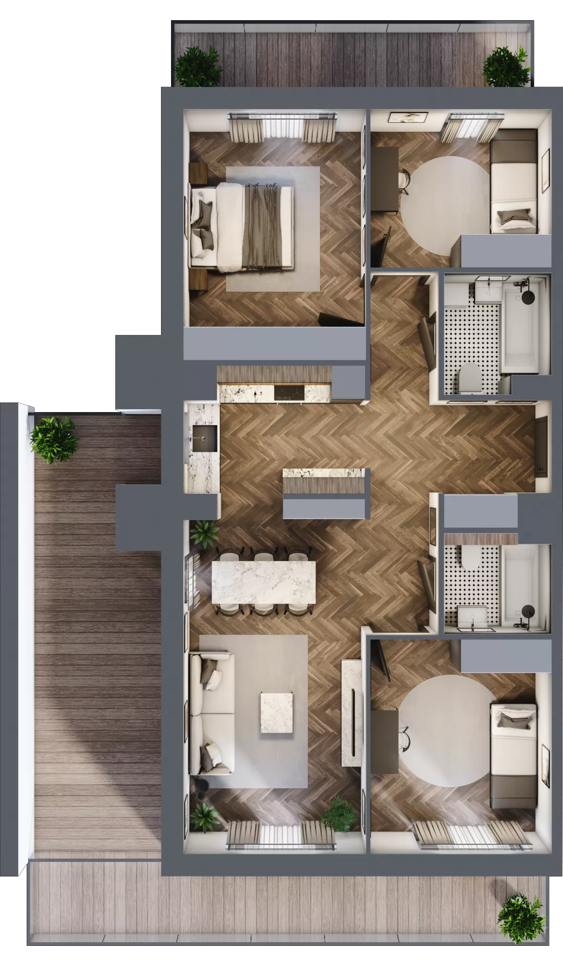 4 pokoje, mieszkanie 83,93 m², piętro 6, oferta nr D7.05, Nad Odrą, Szczecin, Śródmieście, Łasztownia, ul. Celna 4