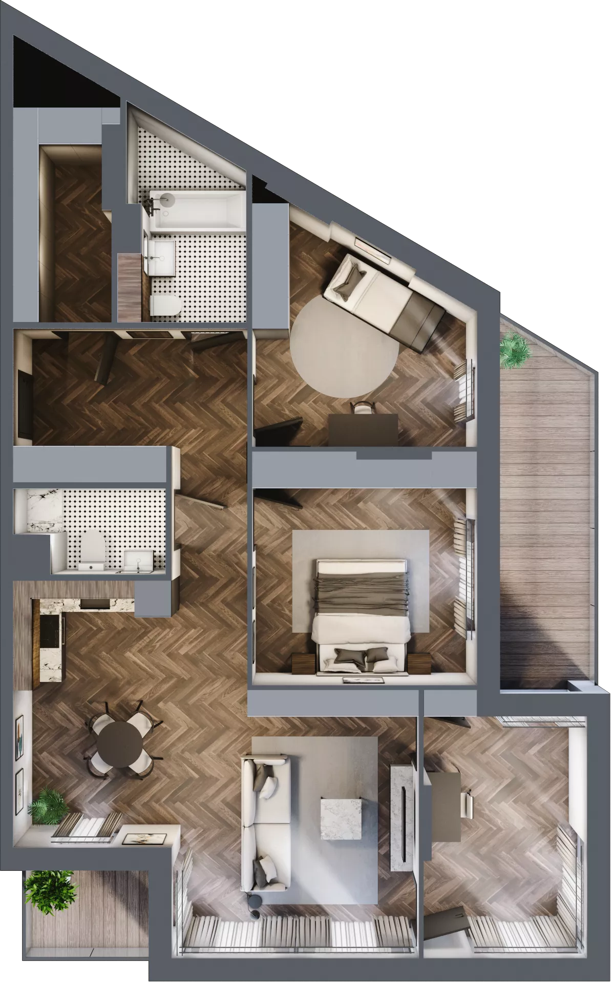 4 pokoje, mieszkanie 95,18 m², piętro 1, oferta nr G2.01, Nad Odrą, Szczecin, Śródmieście, Łasztownia, ul. Celna 4
