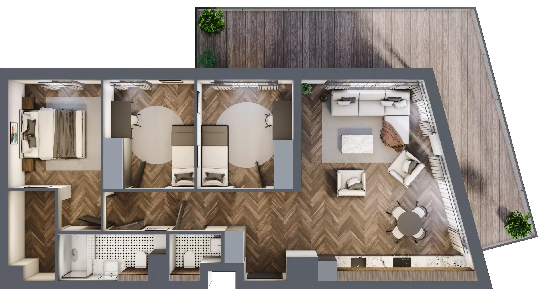 4 pokoje, mieszkanie 77,85 m², piętro 1, oferta nr G.1.03, Nad Odrą, Szczecin, Śródmieście, Łasztownia, ul. Celna 4