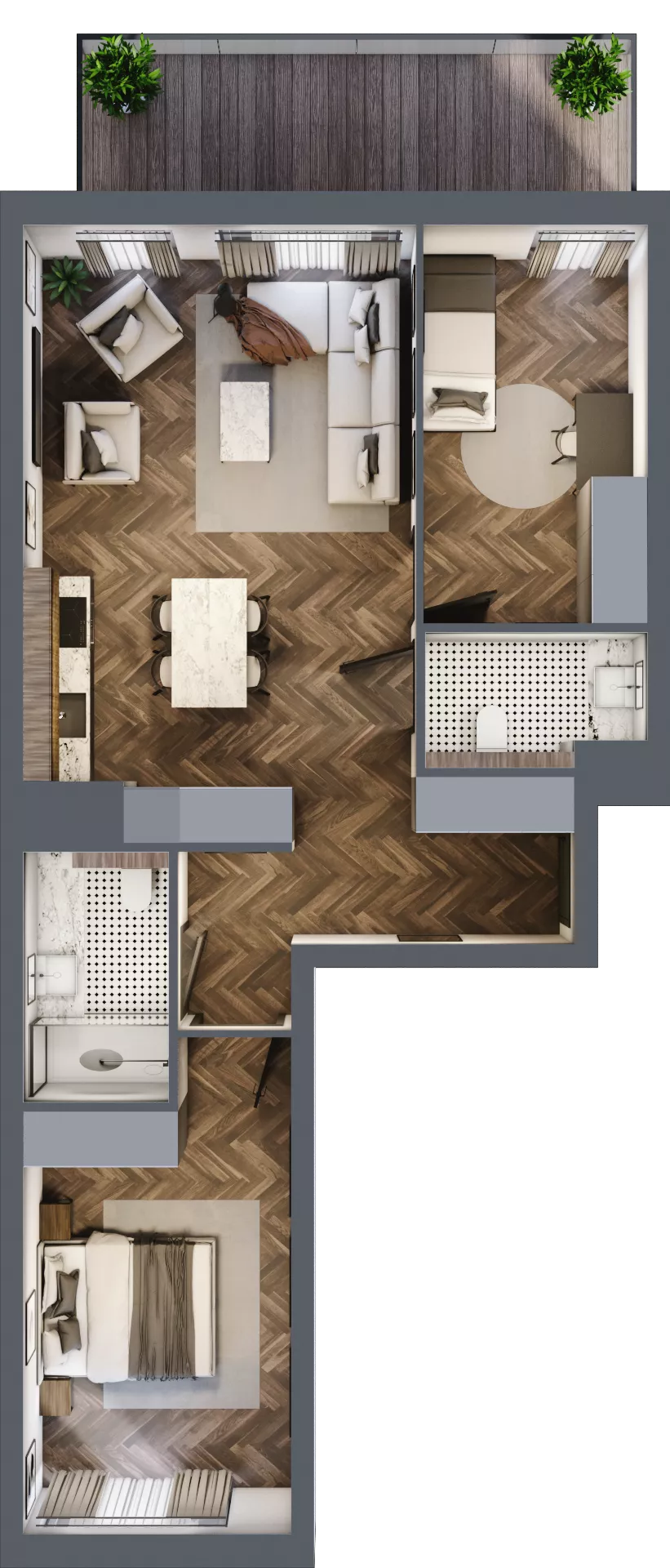 3 pokoje, mieszkanie 66,34 m², piętro 5, oferta nr B.5.06, Nad Odrą, Szczecin, Śródmieście, Łasztownia, ul. Celna 4