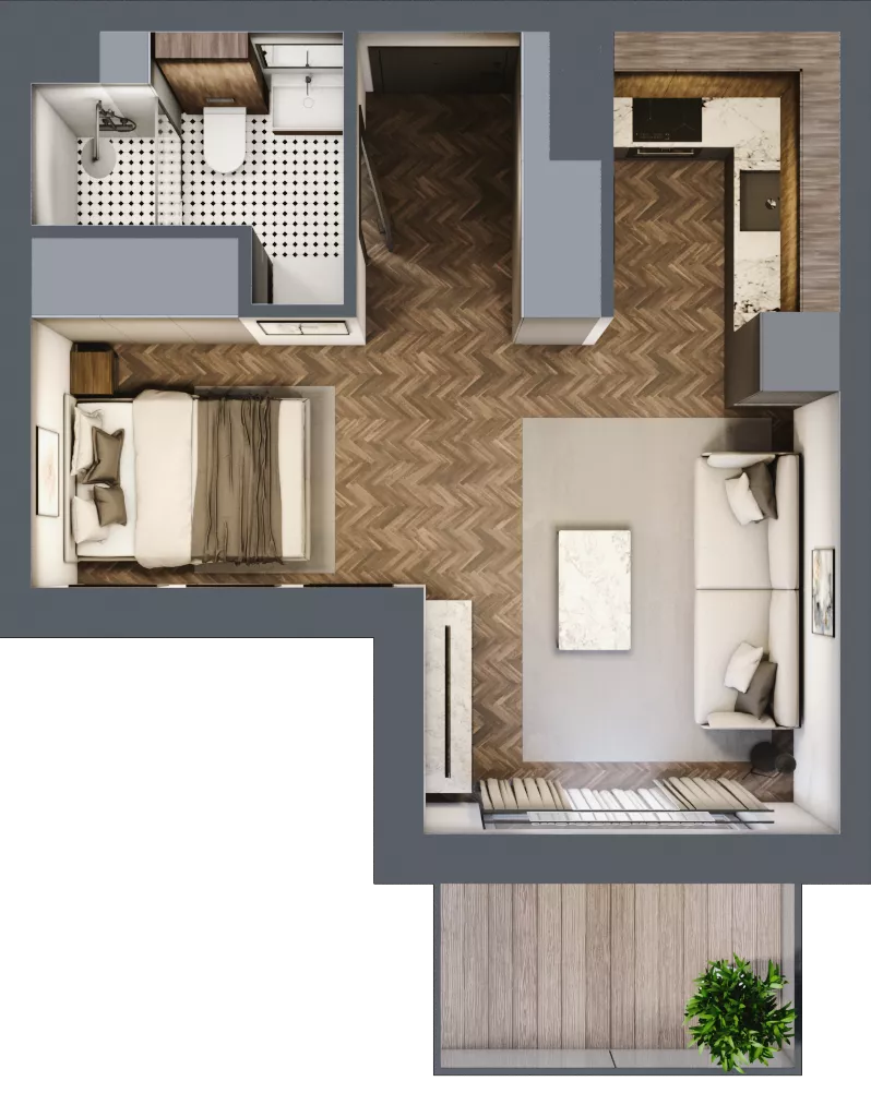 1 pokój, mieszkanie 29,84 m², piętro 4, oferta nr A315, Nad Odrą 3, Szczecin, Śródmieście, Łasztownia, ul. Celna 4