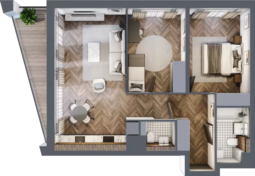 3 pokoje, mieszkanie 62,46 m², piętro 4, oferta nr A307, Nad Odrą 3, Szczecin, Śródmieście, Łasztownia, ul. Celna 4