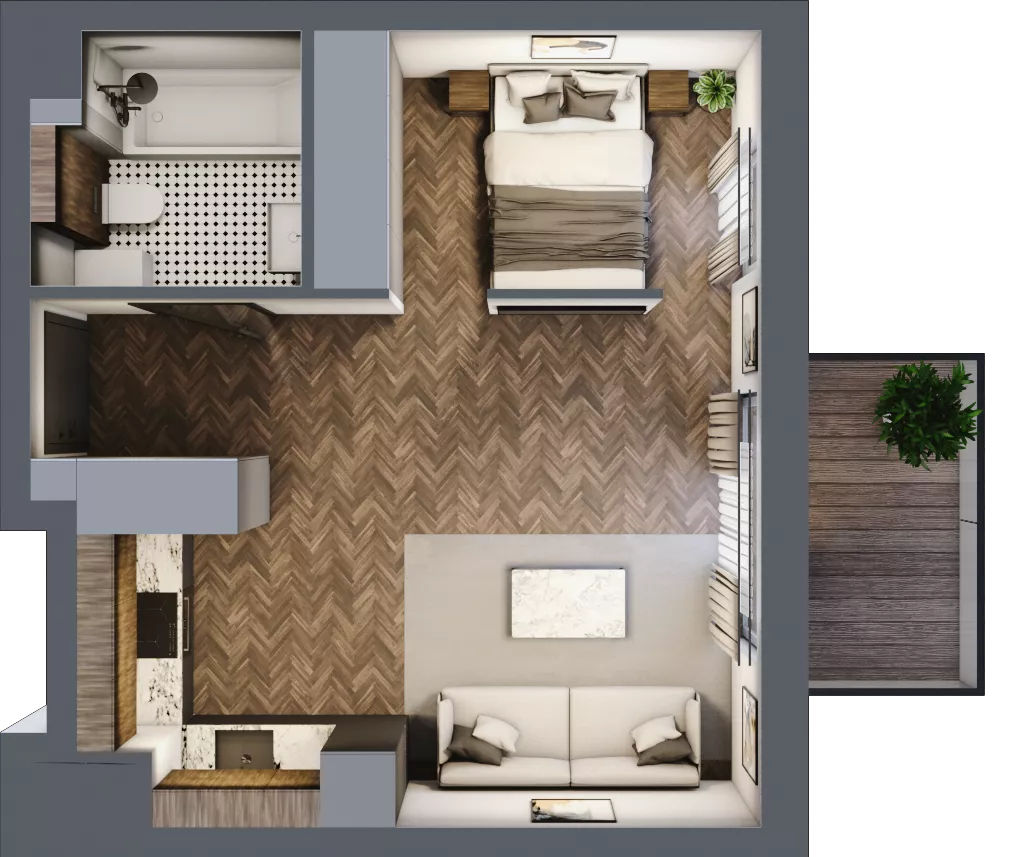 1 pokój, mieszkanie 34,01 m², piętro 8, oferta nr A702, Nad Odrą 3, Szczecin, Śródmieście, Łasztownia, ul. Celna 4