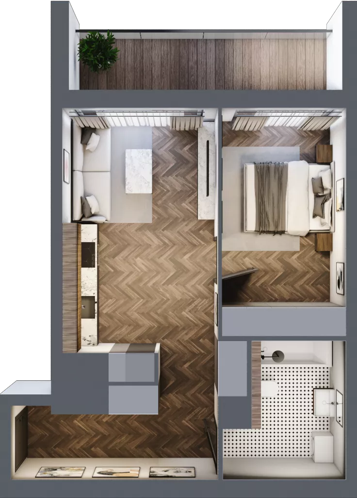 2 pokoje, mieszkanie 43,69 m², piętro 2, oferta nr A110, Nad Odrą 3, Szczecin, Śródmieście, Łasztownia, ul. Celna 4