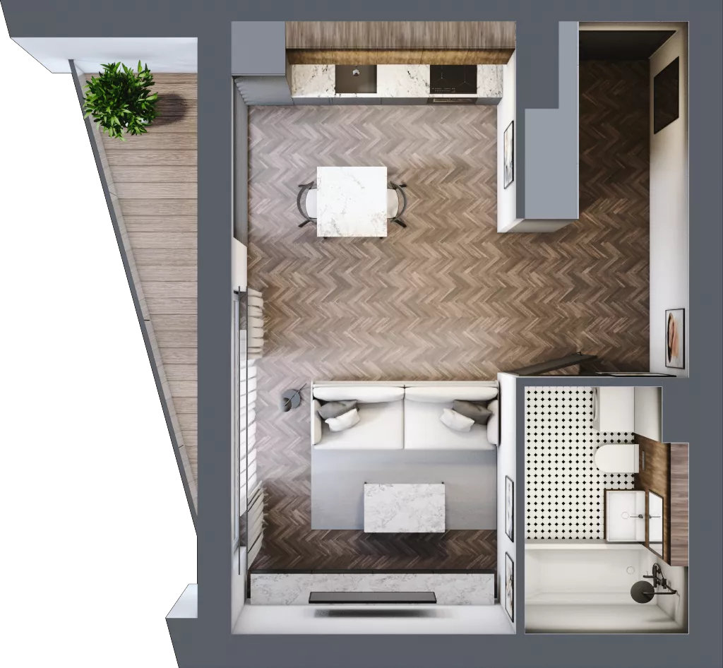 1 pokój, mieszkanie 32,56 m², piętro 2, oferta nr A101, Nad Odrą 3, Szczecin, Śródmieście, Łasztownia, ul. Celna 4