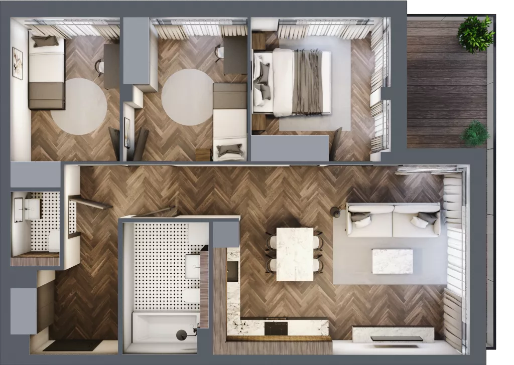 4 pokoje, mieszkanie 73,11 m², piętro 3, oferta nr B206, Nad Odrą 3, Szczecin, Śródmieście, Łasztownia, ul. Celna 4