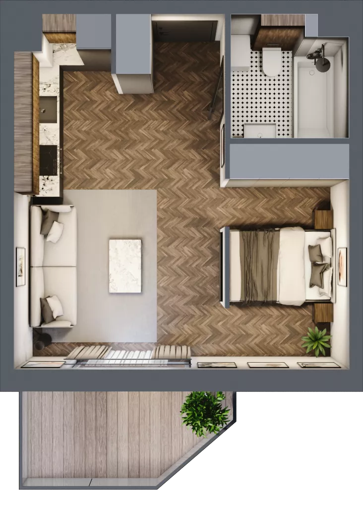 1 pokój, mieszkanie 32,94 m², piętro 3, oferta nr B212, Nad Odrą 3, Szczecin, Śródmieście, Łasztownia, ul. Celna 4