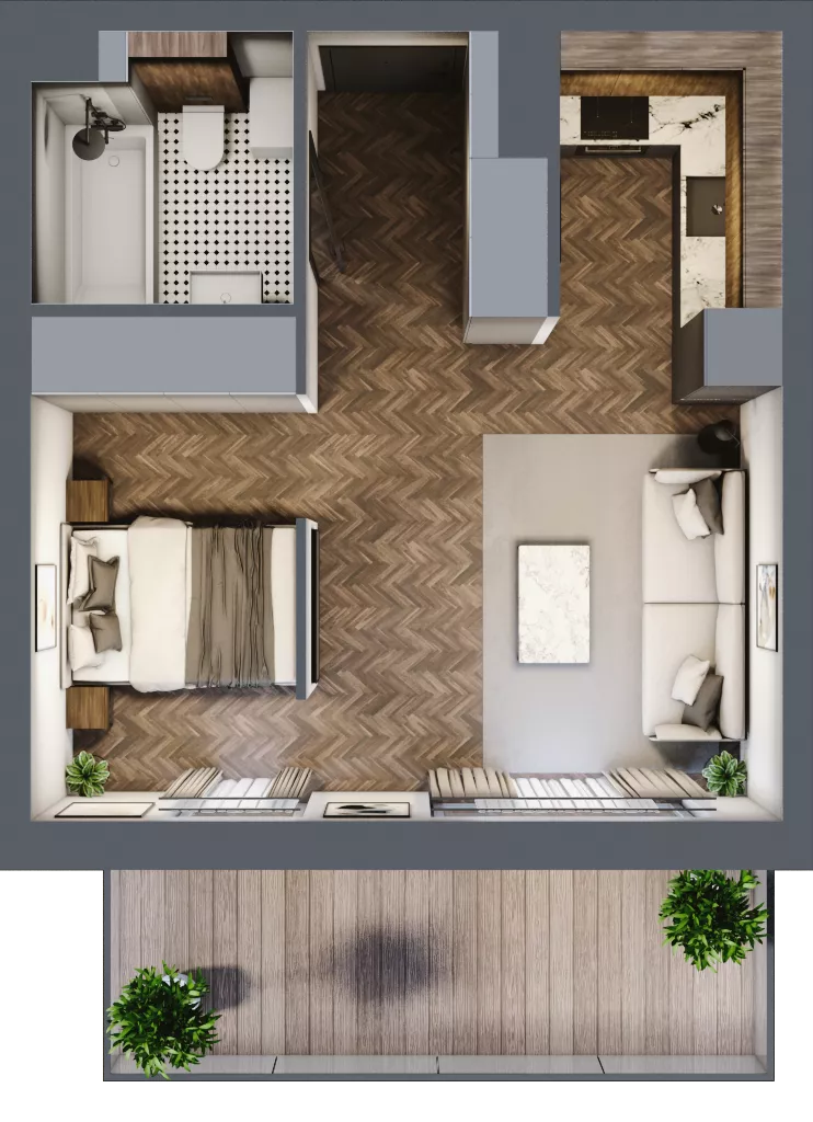 1 pokój, mieszkanie 33,07 m², piętro 3, oferta nr A214, Nad Odrą 3, Szczecin, Śródmieście, Łasztownia, ul. Celna 4