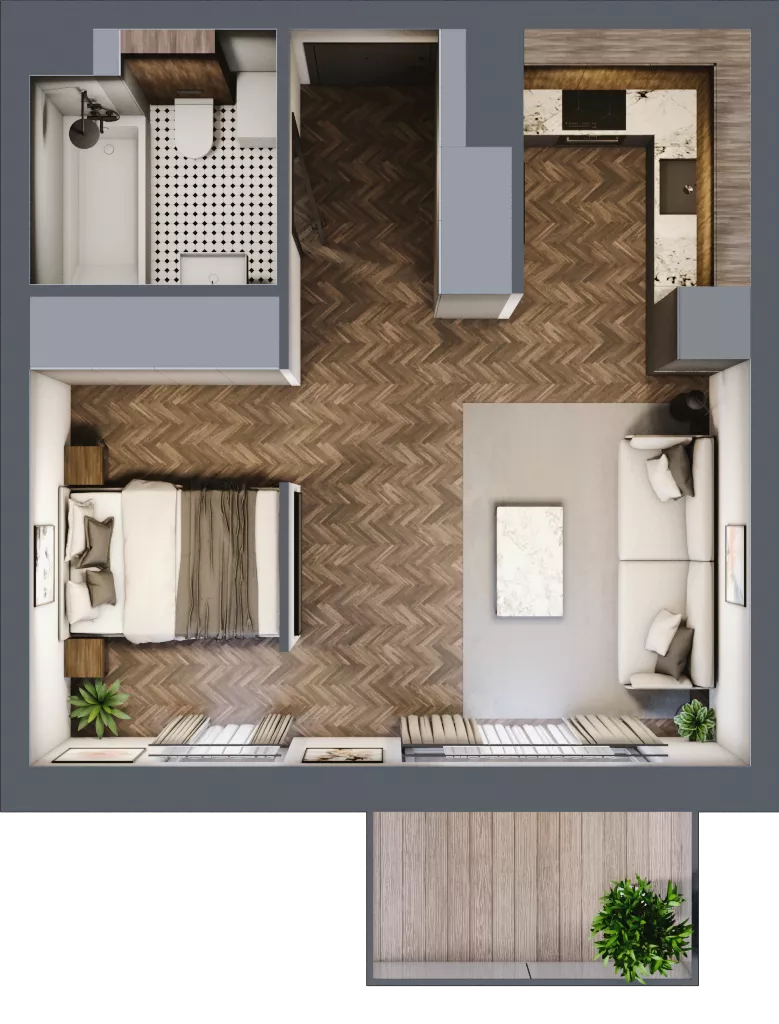 1 pokój, mieszkanie 33,43 m², piętro 4, oferta nr A314, Nad Odrą 3, Szczecin, Śródmieście, Łasztownia, ul. Celna 4