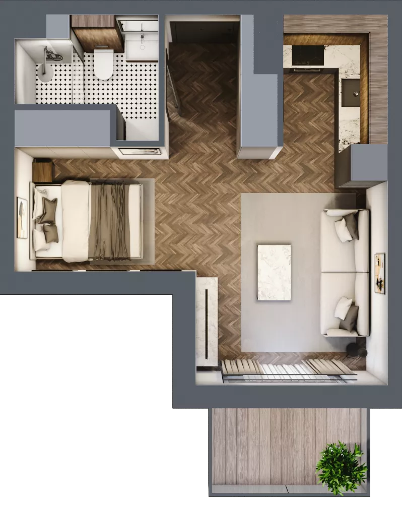 1 pokój, mieszkanie 29,84 m², piętro 6, oferta nr A515, Nad Odrą 3, Szczecin, Śródmieście, Łasztownia, ul. Celna 4