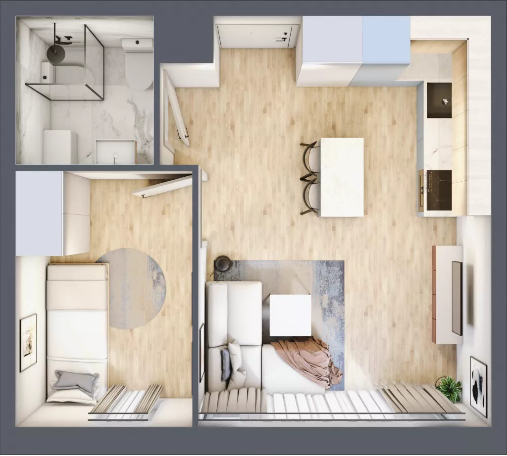 2 pokoje, mieszkanie 29,58 m², piętro 3, oferta nr 75, Stalowa 65 - przy stacji metra, Warszawa, Praga Północ, Nowa Praga, ul. Stalowa 65