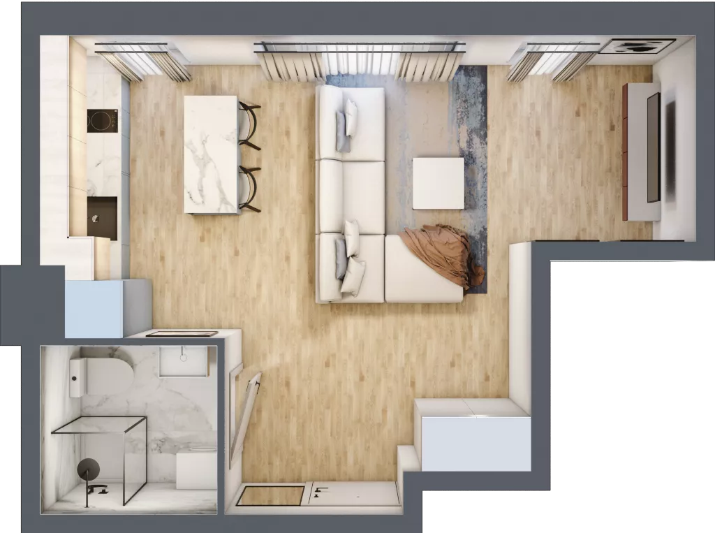 1 pokój, apartament inwestycyjny 27,64 m², piętro 4, oferta nr 39, Stalowa 65 - przy stacji metra, Warszawa, Praga Północ, Nowa Praga, ul. Stalowa 65