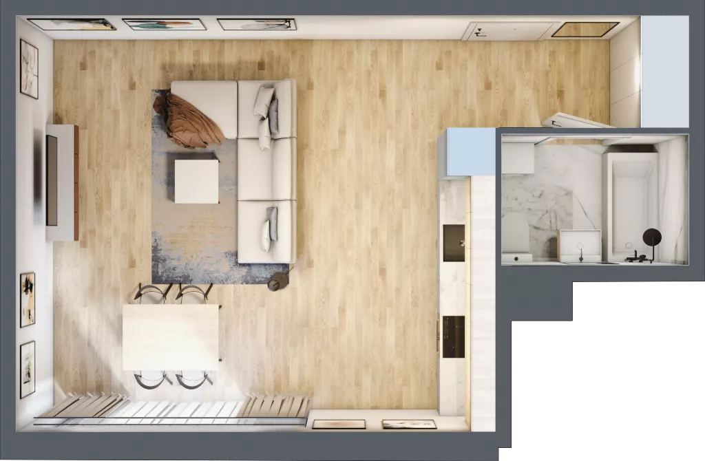1 pokój, apartament inwestycyjny 37,63 m², piętro 1, oferta nr 8, Stalowa 65 - przy stacji metra, Warszawa, Praga Północ, Nowa Praga, ul. Stalowa 65