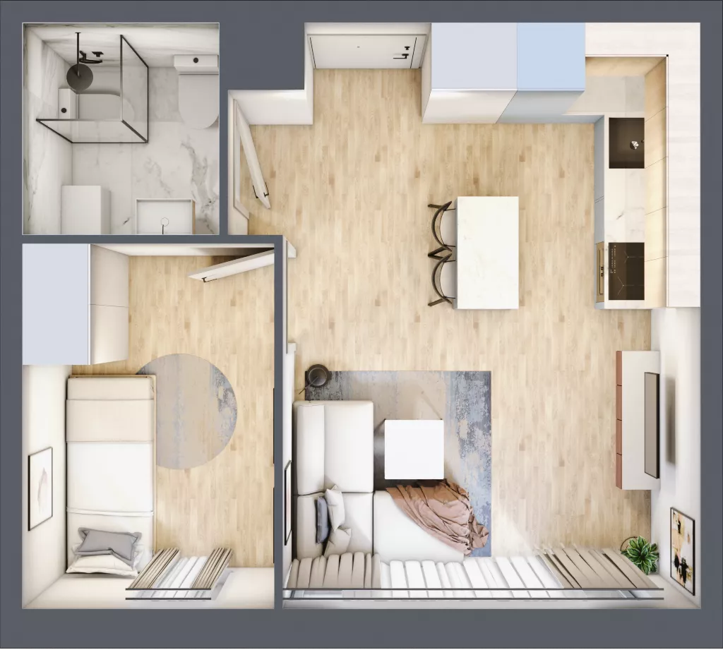 2 pokoje, mieszkanie 29,97 m², piętro 2, oferta nr 65, Stalowa 65 - przy stacji metra, Warszawa, Praga Północ, Nowa Praga, ul. Stalowa 65