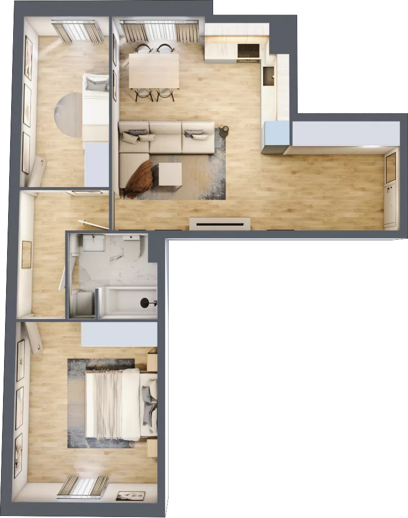 3 pokoje, mieszkanie 61,90 m², piętro 3, oferta nr 25, Stalowa 65 - przy stacji metra, Warszawa, Praga Północ, Nowa Praga, ul. Stalowa 65