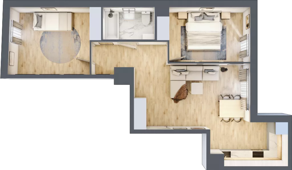 3 pokoje, apartament inwestycyjny 58,61 m², piętro 1, oferta nr 51, Stalowa 65 - przy stacji metra, Warszawa, Praga Północ, Nowa Praga, ul. Stalowa 65