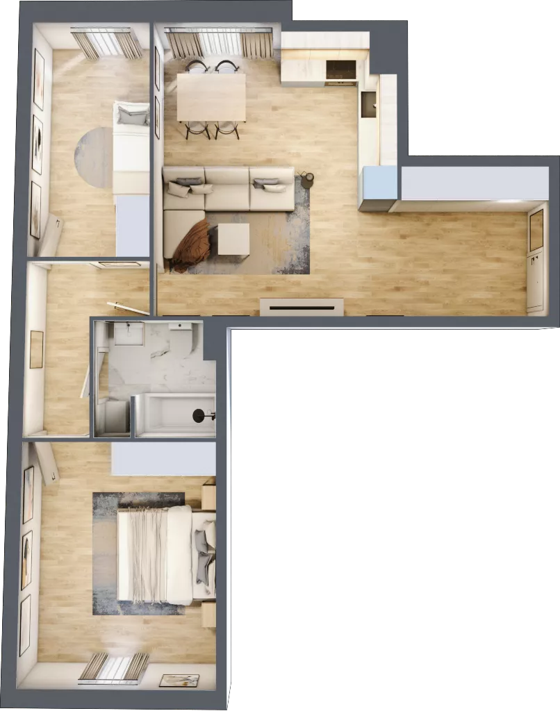 3 pokoje, mieszkanie 62,06 m², piętro 2, oferta nr 16, Stalowa 65 - przy stacji metra, Warszawa, Praga Północ, Nowa Praga, ul. Stalowa 65