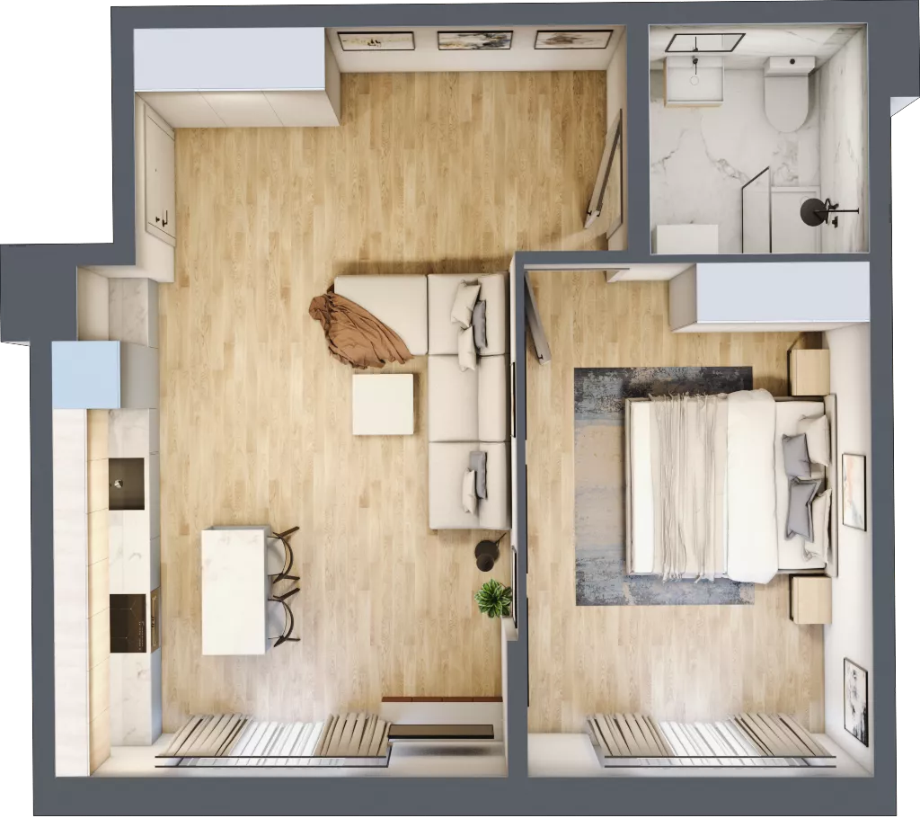 2 pokoje, mieszkanie 45,05 m², piętro 3, oferta nr 23, Stalowa 65 - przy stacji metra, Warszawa, Praga Północ, Nowa Praga, ul. Stalowa 65
