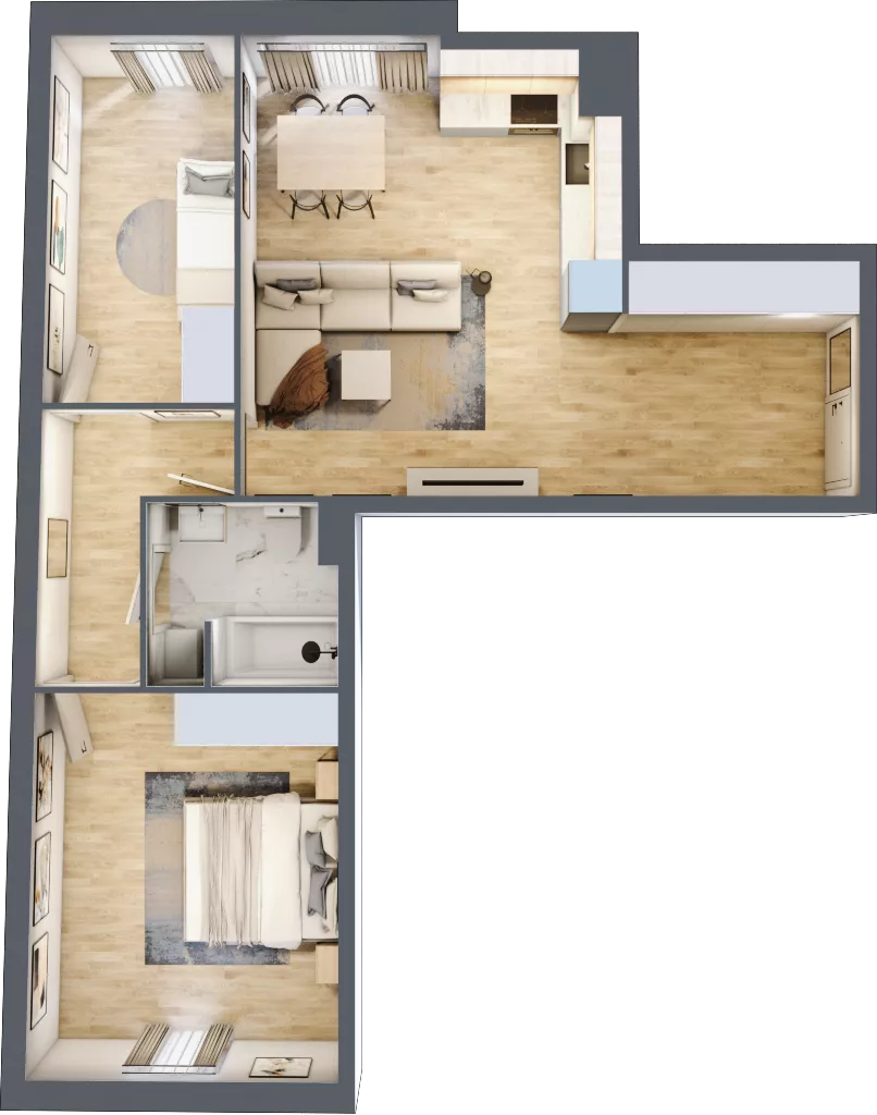 3 pokoje, mieszkanie 62,13 m², piętro 1, oferta nr 7, Stalowa 65 - przy stacji metra, Warszawa, Praga Północ, Nowa Praga, ul. Stalowa 65