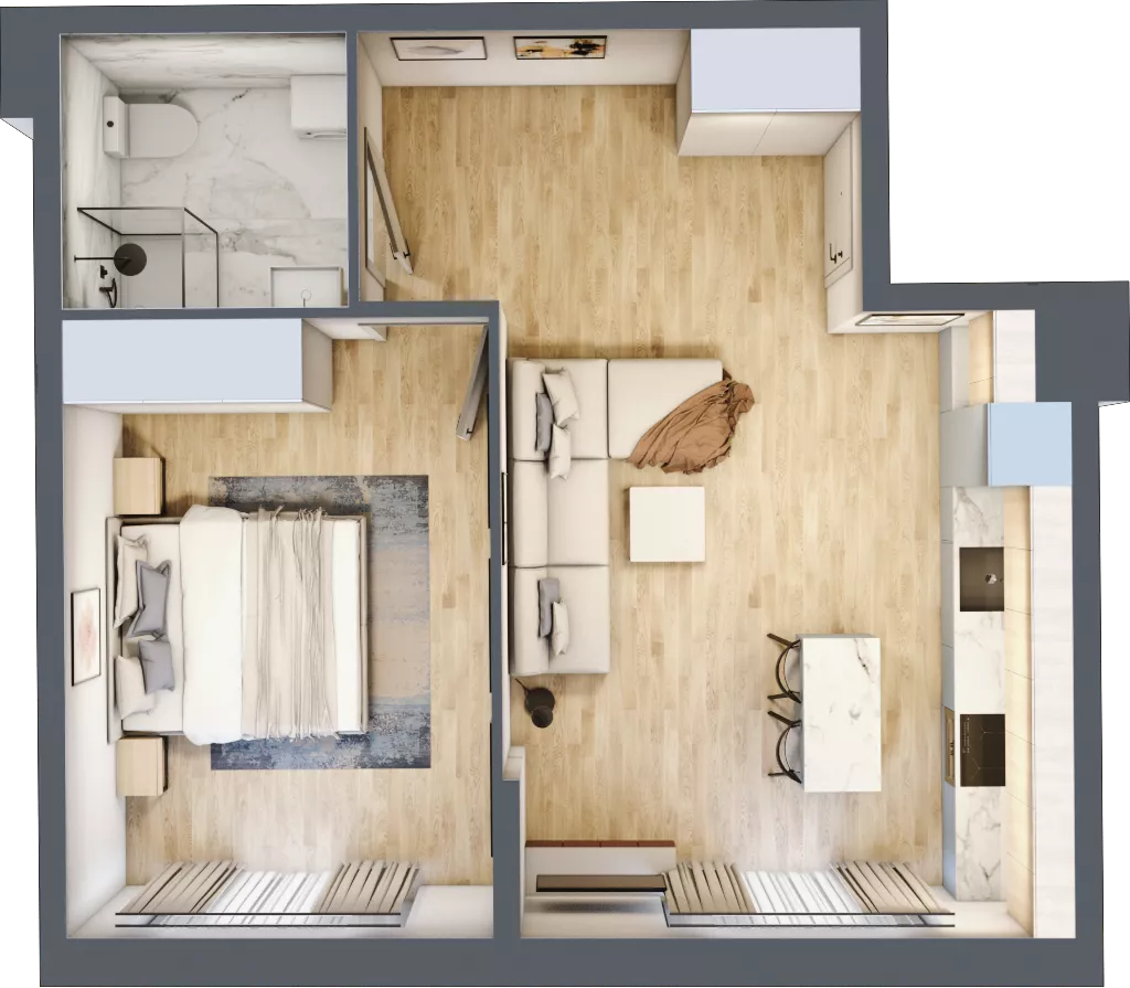 2 pokoje, mieszkanie 42,66 m², piętro 3, oferta nr 24, Stalowa 65 - przy stacji metra, Warszawa, Praga Północ, Nowa Praga, ul. Stalowa 65
