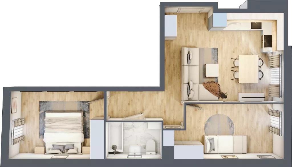3 pokoje, mieszkanie 52,31 m², piętro 2, oferta nr 67, Stalowa 65 - przy stacji metra, Warszawa, Praga Północ, Nowa Praga, ul. Stalowa 65