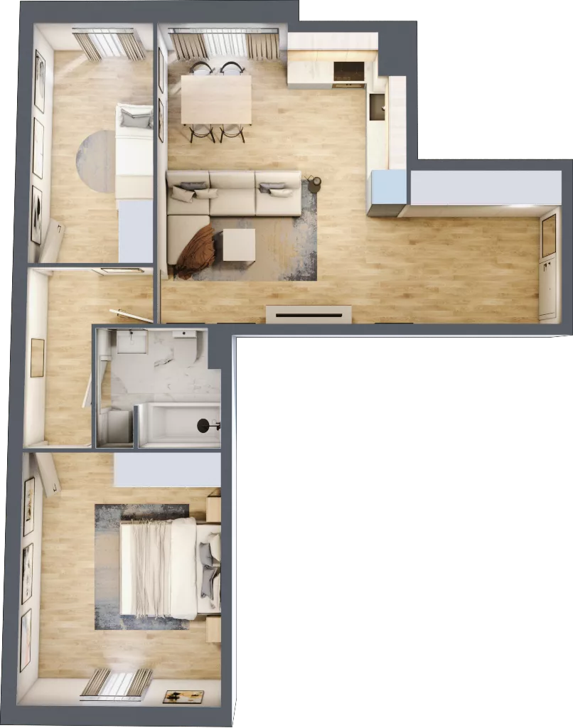 3 pokoje, mieszkanie 62,03 m², piętro 4, oferta nr 34, Stalowa 65 - przy stacji metra, Warszawa, Praga Północ, Nowa Praga, ul. Stalowa 65
