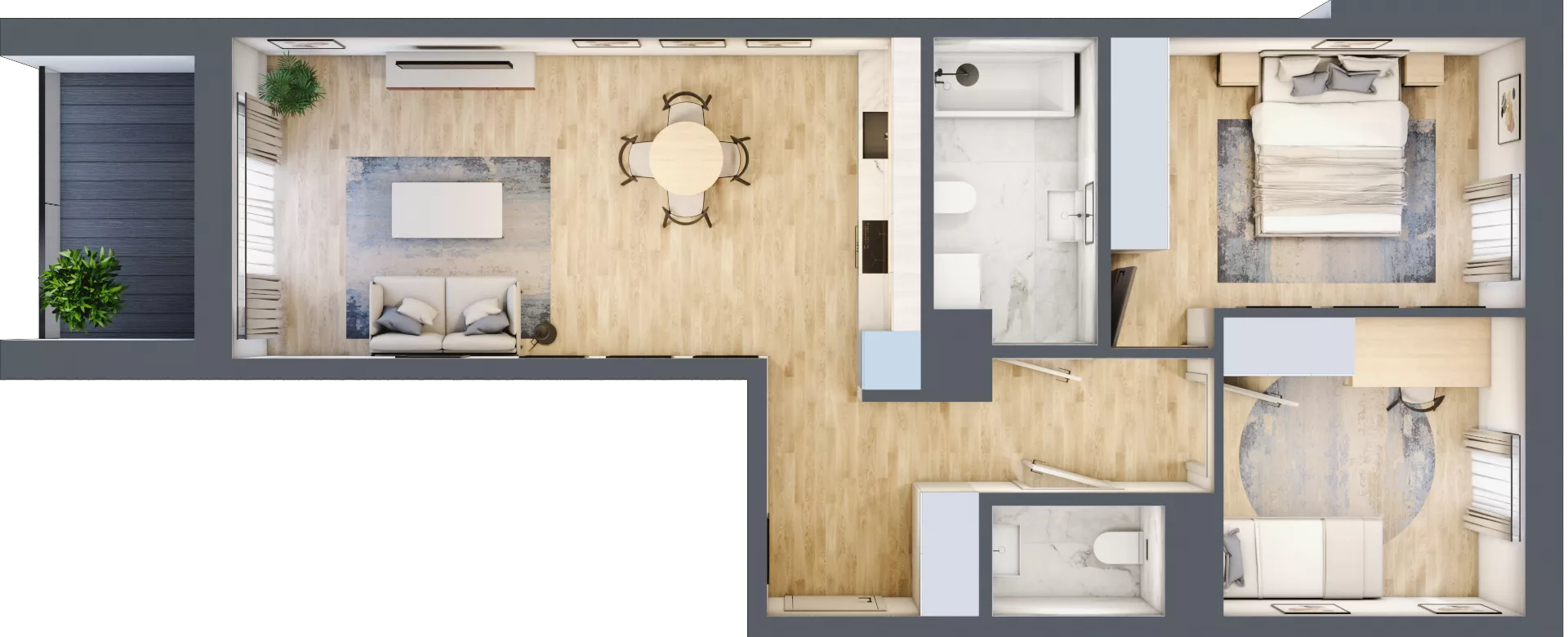 3 pokoje, mieszkanie 60,57 m², piętro 1, oferta nr G_9, 3 Ogrody, Zamienie, ul. Anyżkowa