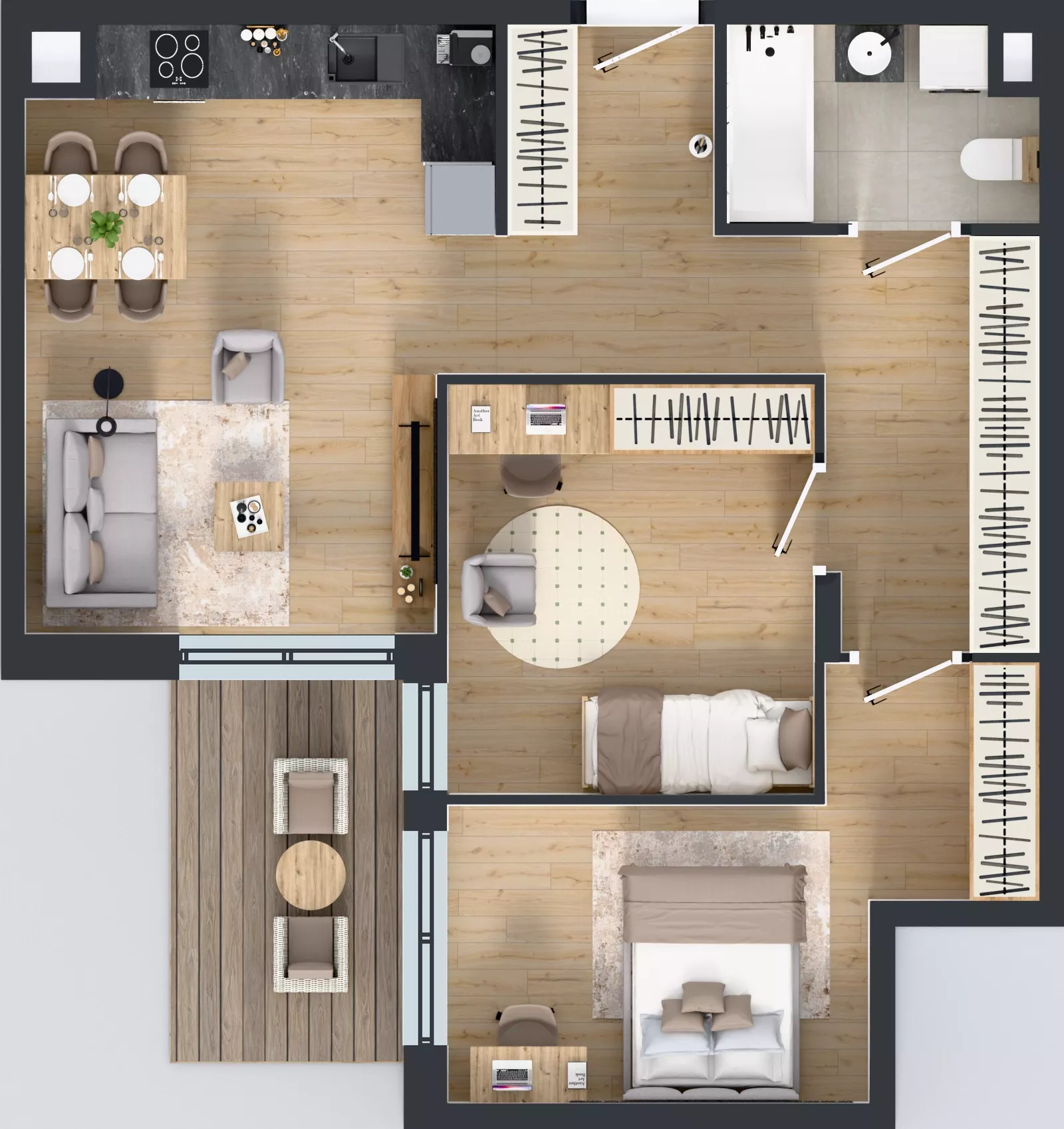 3 pokoje, mieszkanie 60,58 m², piętro 1, oferta nr OST1/B/2/45, Ostródzka, Warszawa, Białołęka, Białołęka, ul. Ostródzka  110