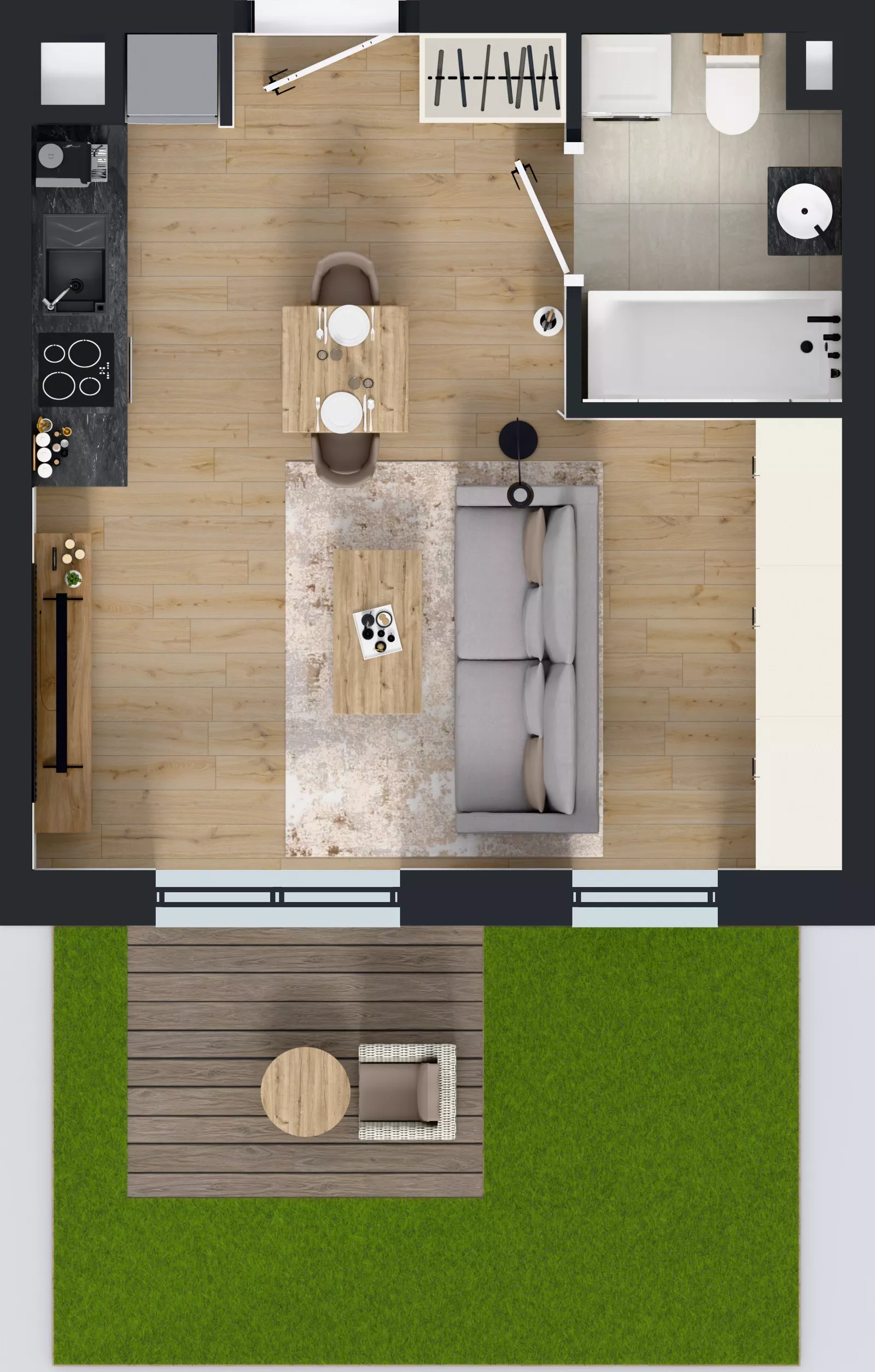 1 pokój, mieszkanie 29,07 m², parter, oferta nr OST1/C/1/62, Ostródzka, Warszawa, Białołęka, Białołęka, ul. Ostródzka  110