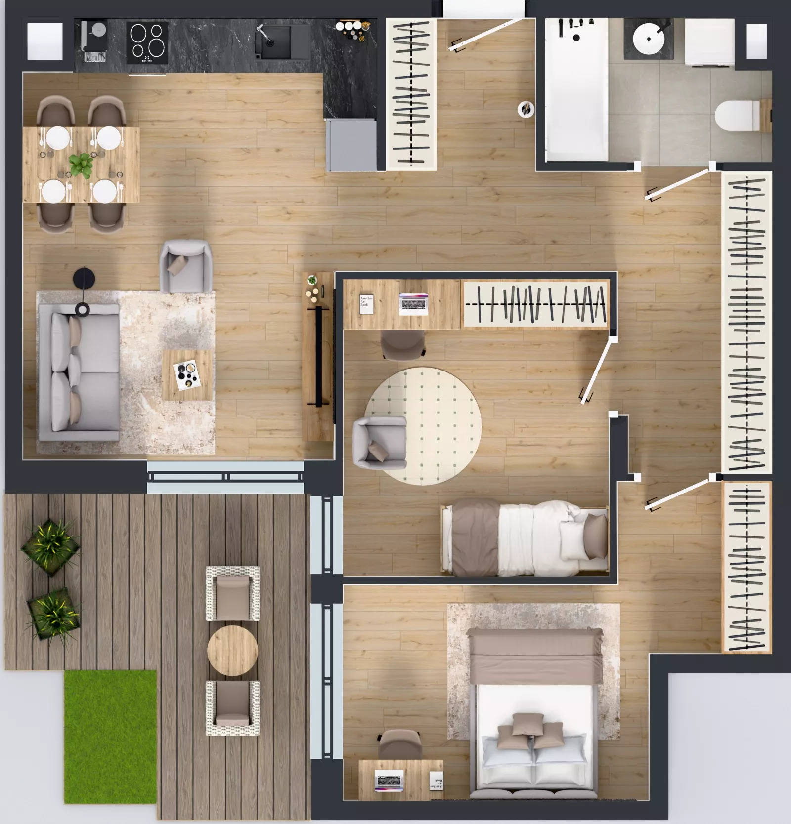 3 pokoje, mieszkanie 61,52 m², parter, oferta nr OST1/C/1/65, Ostródzka, Warszawa, Białołęka, Białołęka, ul. Ostródzka  110