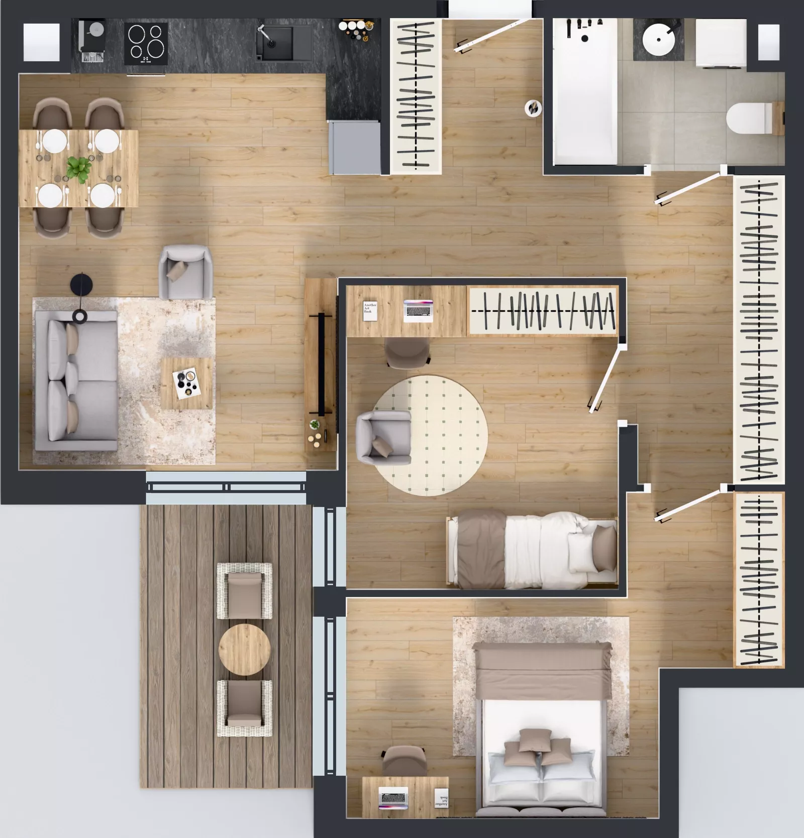 3 pokoje, mieszkanie 61,52 m², piętro 1, oferta nr OST1/C/2/75, Ostródzka, Warszawa, Białołęka, Białołęka, ul. Ostródzka  110