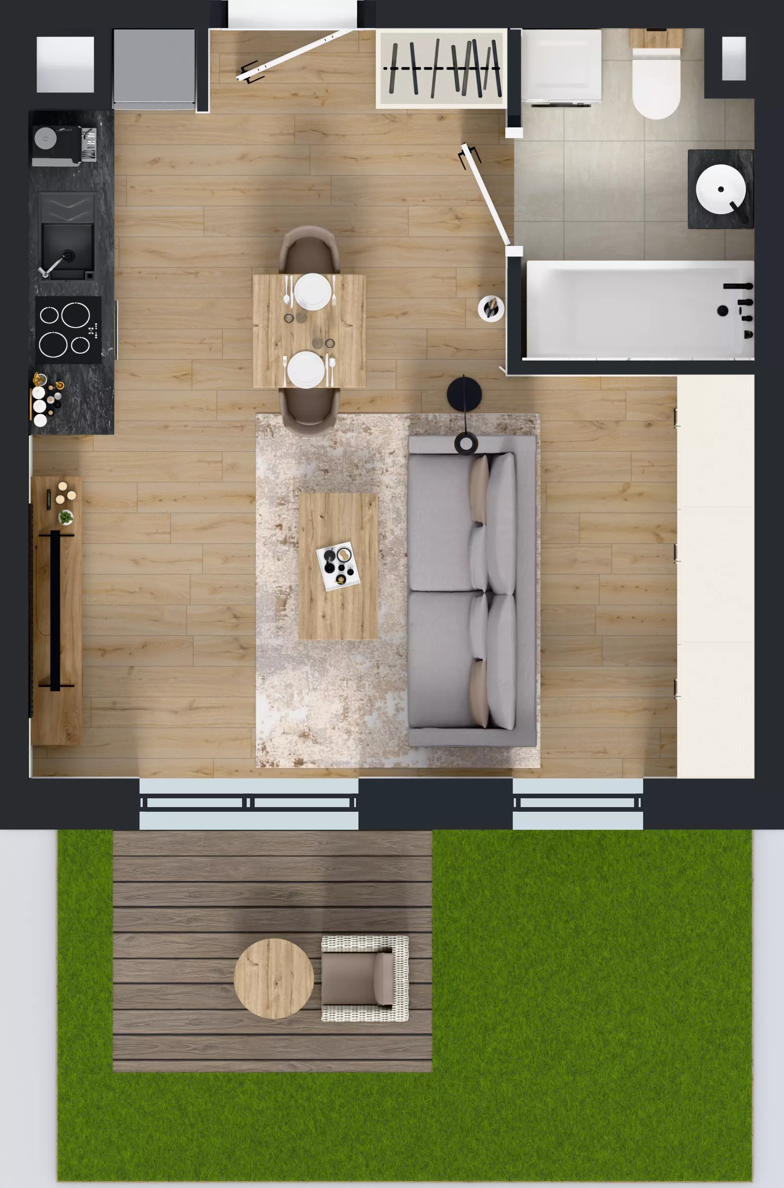 1 pokój, mieszkanie 29,07 m², parter, oferta nr OST1/D/1/92, Ostródzka, Warszawa, Białołęka, Białołęka, ul. Ostródzka  110