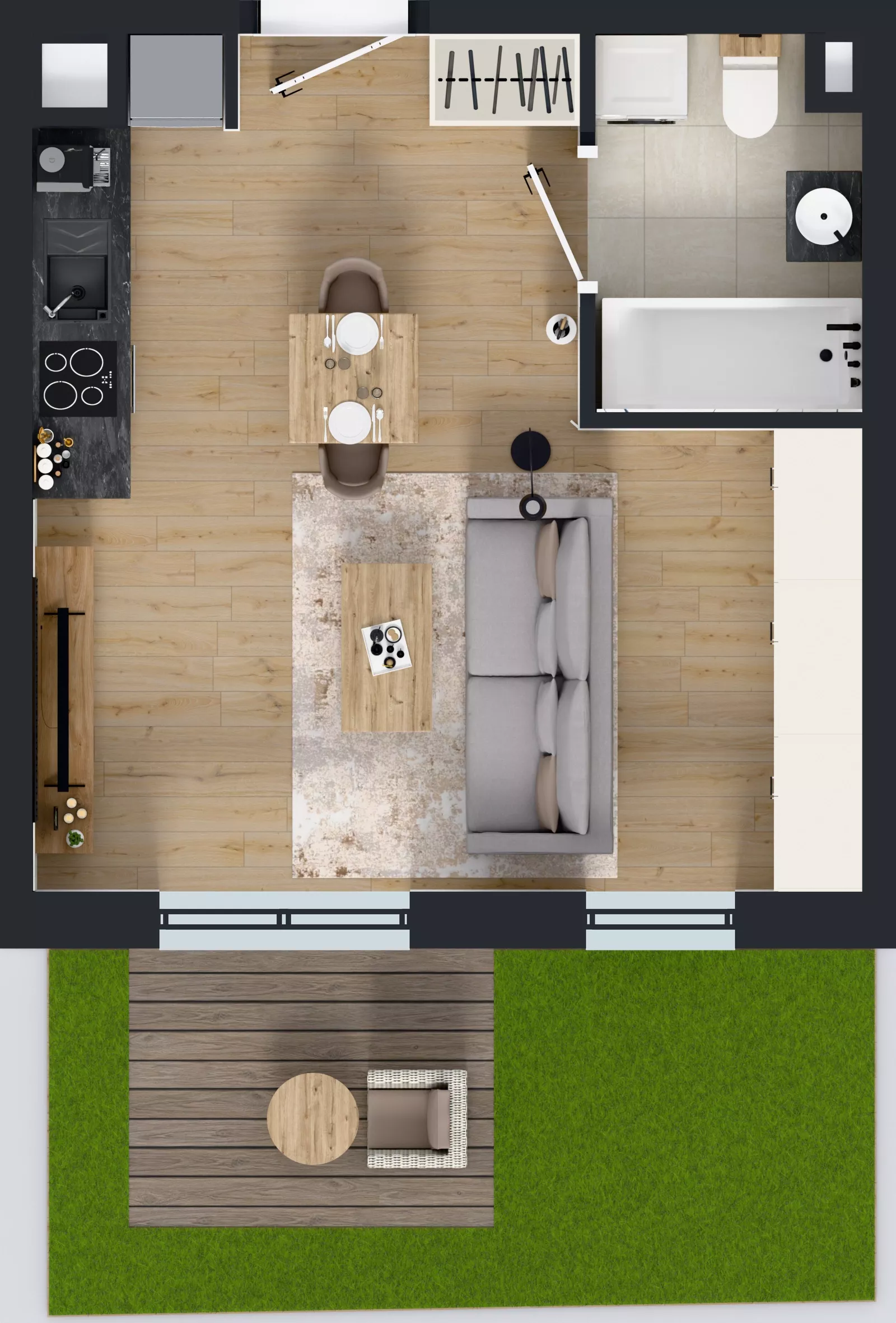1 pokój, mieszkanie 29,07 m², parter, oferta nr OST1/E/1/122, Ostródzka, Warszawa, Białołęka, Białołęka, ul. Ostródzka  110