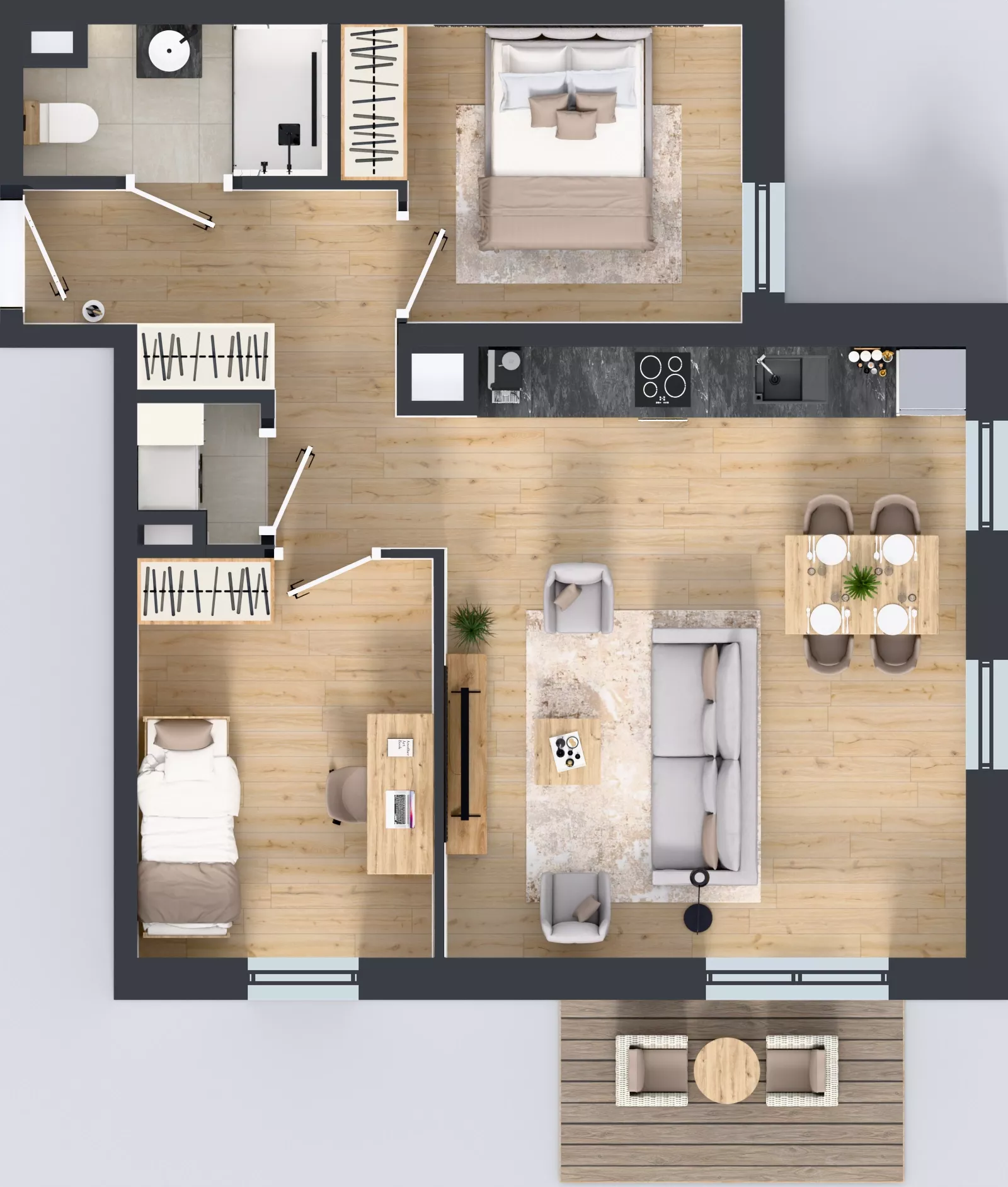3 pokoje, mieszkanie 56,29 m², piętro 1, oferta nr OST1/F/2/158, Ostródzka, Warszawa, Białołęka, Białołęka, ul. Ostródzka  110