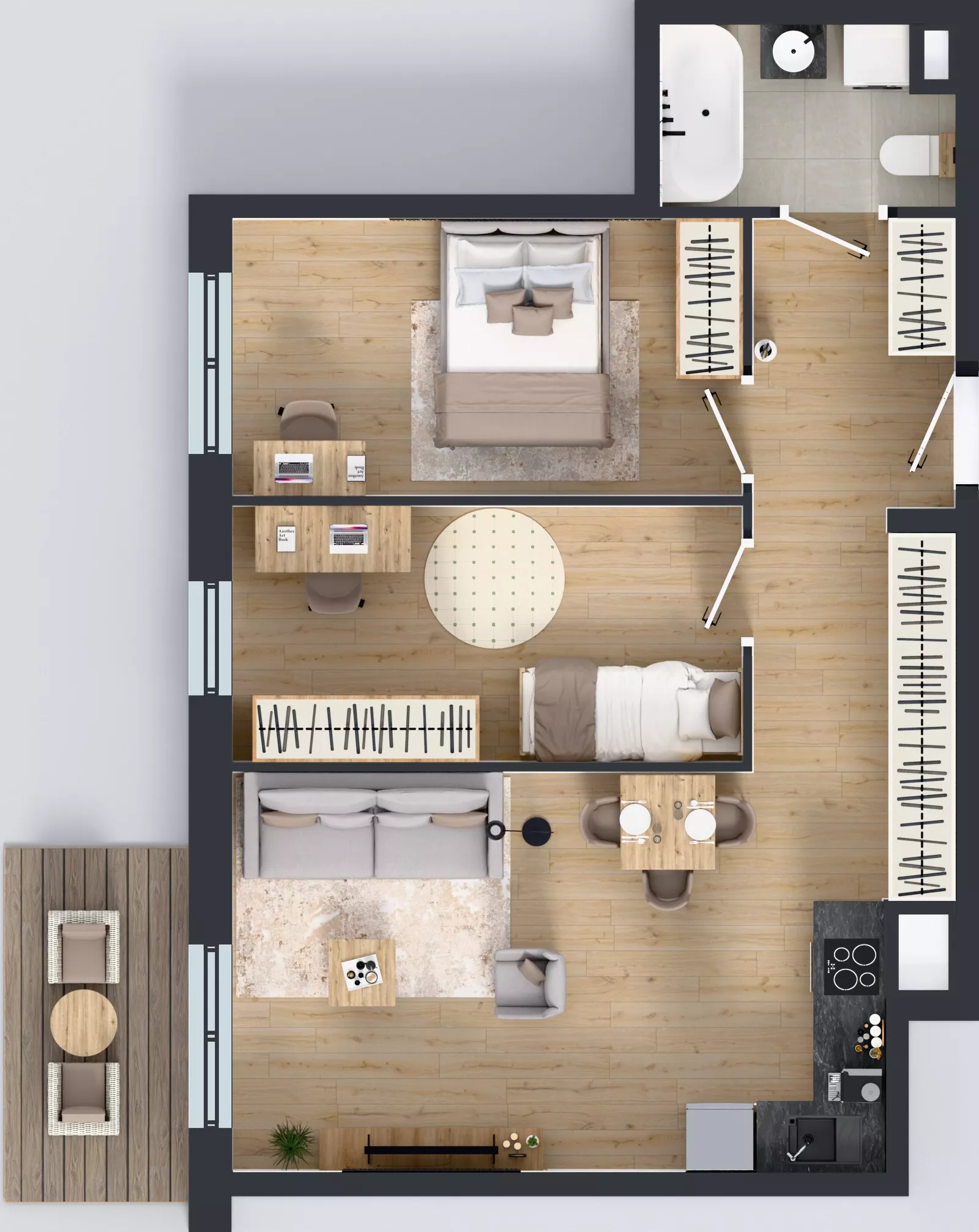 3 pokoje, mieszkanie 55,89 m², piętro 1, oferta nr OST1/F/2/160, Ostródzka, Warszawa, Białołęka, Białołęka, ul. Ostródzka  110