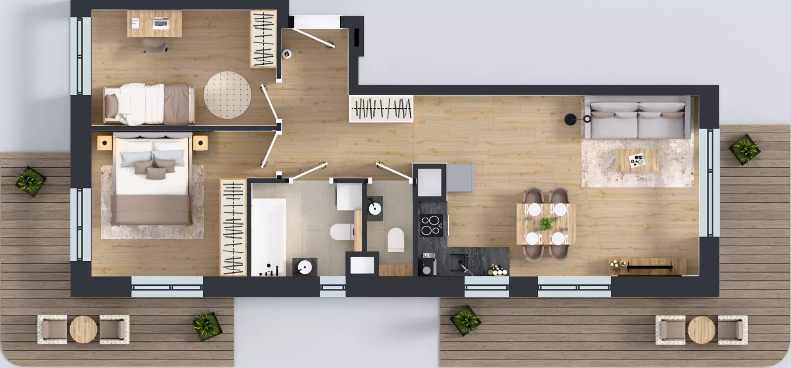 3 pokoje, mieszkanie 59,87 m², piętro 1, oferta nr GO1/A/2/5, Goździków, Warszawa, Wawer, Marysin Wawerski, ul. Goździków