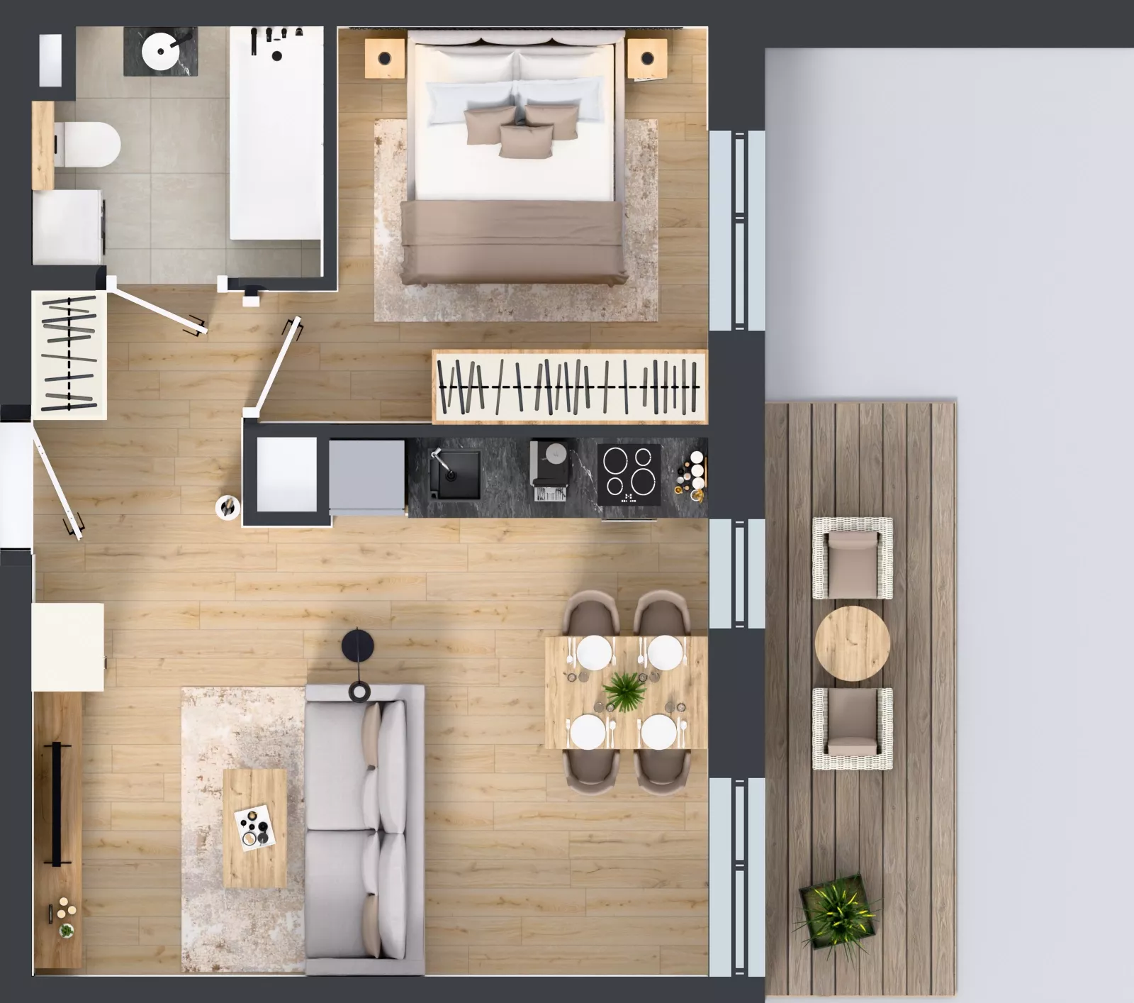 2 pokoje, mieszkanie 38,71 m², piętro 2, oferta nr GO1/B/3/45, Goździków, Warszawa, Wawer, Marysin Wawerski, ul. Goździków