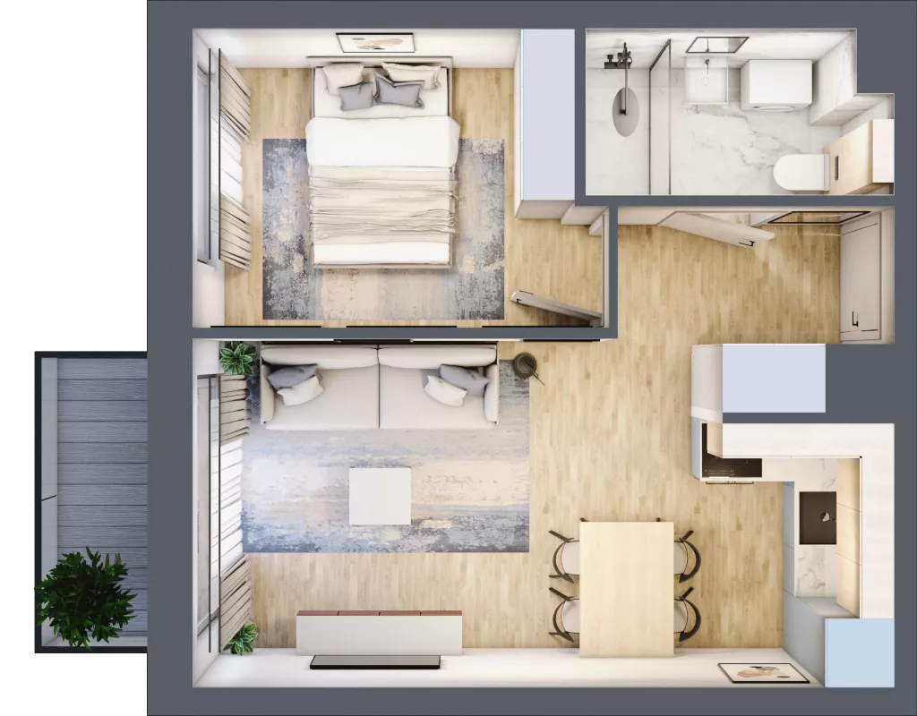 2 pokoje, mieszkanie 33,81 m², piętro 2, oferta nr RD2/C/27, Rędzińska, Wrocław, Maślice, ul. Rędzińska