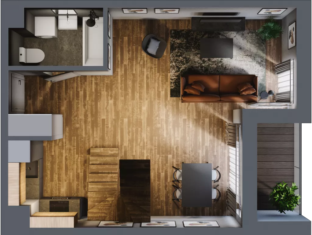 3 pokoje, mieszkanie 62,95 m², piętro 2, oferta nr 13/28, ASFALTOWA 13, Wrocław, Wojszyce, Krzyki, ul. Asfaltowa 13