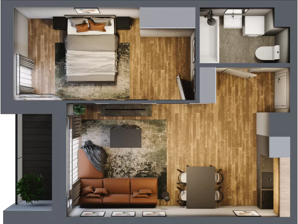 2 pokoje, mieszkanie 41,27 m², piętro 1, oferta nr 13A/18, ASFALTOWA 13, Wrocław, Wojszyce, Krzyki, ul. Asfaltowa 13