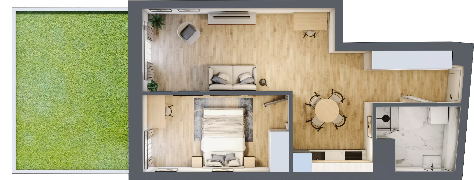 2 pokoje, mieszkanie 45,00 m², parter, oferta nr 1.M.10, Żegiestowska, Wrocław, Gaj, Krzyki, ul. Żegiestowska 3